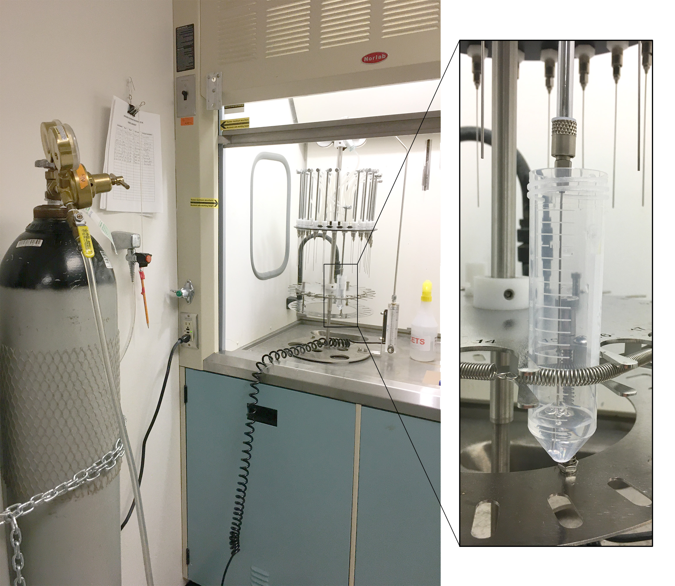 Proteomics Lab Uses Nitrogen Purge System to Purge O2 from Solution